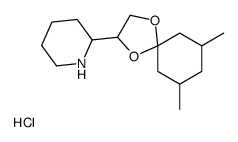 2-(7,9-dimethyl-1,4-dioxaspiro[4.5]decan-3-yl)piperidin-1-ium,chloride结构式