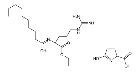 ethyl (2S)-2-(decanoylamino)-5-(diaminomethylideneamino)pentanoate,5-oxopyrrolidine-2-carboxylic acid Structure