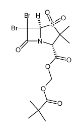 (pivaloyloxy)methyl 6,6-dibromopenicillanate S,S-dioxide结构式