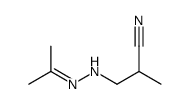 2-methyl-3-(2-propan-2-ylidenehydrazinyl)propanenitrile Structure