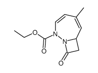 5-Methyl-9-oxo-1,2-diazabicyclo[5.2.0]nona-3,5-dien-2-carbonsaeure-ethylester Structure