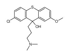 2-chloro-7-methoxy-9-(3-dimethylaminopropyl)thioxanthene-9-ol结构式