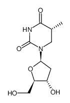 (R)-1-((2R,4S,5R)-4-hydroxy-5-(hydroxymethyl)tetrahydrofuran-2-yl)-5-methyldihydropyrimidine-2,4(1H,3H)-dione Structure