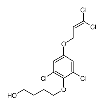 4-[2,6-dichloro-4-(3,3-dichloroprop-2-enoxy)phenoxy]butan-1-ol结构式