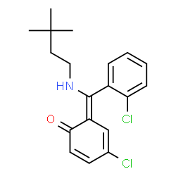 4-Chloro-2-((2-chlorophenyl)((3,3-dimethylbutyl)imino)methyl)phenol Structure