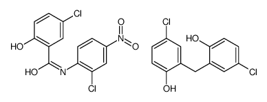 4-chloro-2-[(5-chloro-2-hydroxyphenyl)methyl]phenol,5-chloro-N-(2-chloro-4-nitrophenyl)-2-hydroxybenzamide结构式
