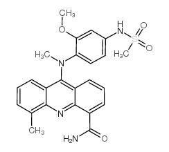 9-[4-(methanesulfonamido)-2-methoxyanilino]-N,5-dimethylacridine-4-carboxamide结构式