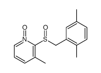 2-[(2,5-dimethylphenyl)methylsulfinyl]-3-methyl-1-oxidopyridin-1-ium Structure