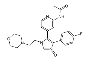 N-{4-[5-(4-fluorophenyl)-1-oxy-3-(2-(morpholin-4-yl)ethyl)-3H-imidazol-4-yl]pyridin-2-yl}acetamide Structure
