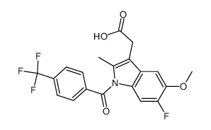 {6-fluoro-5-methoxy-2-methyl-1-[4-(trifluoromethyl)benzoyl]-1H-indol-3-yl} acetic acid Structure