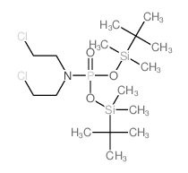 Phosphoramidic acid,bis(2-chloroethyl)-, bis[(1,1-dimethylethyl)dimethylsilyl] ester (9CI)结构式