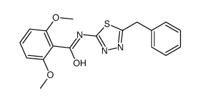 N-(5-benzyl-1,3,4-thiadiazol-2-yl)-2,6-dimethoxybenzamide结构式