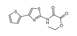 ethyl 2-oxo-2-[(4-thiophen-2-yl-1,3-thiazol-2-yl)amino]acetate Structure