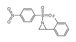 (2S)-2-(2-fluorophenyl)-1-(4-nitrophenyl)sulfonylaziridine结构式