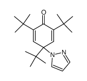 2,4,6-tri-tert-butyl-4-(1H-pyrazol-1-yl)cyclohexa-2,5-dien-1-one Structure