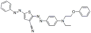2-[4-[N-Ethyl-N-(2-phenoxyethyl)amino]phenylazo]-5-phenylazo-3-thiophenecarbonitrile Structure
