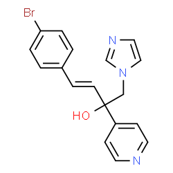 (3E)-4-(4-BROMOPHENYL)-1-(1H-IMIDAZOL-1-YL)-2-PYRIDIN-4-YLBUT-3-EN-2-OL结构式