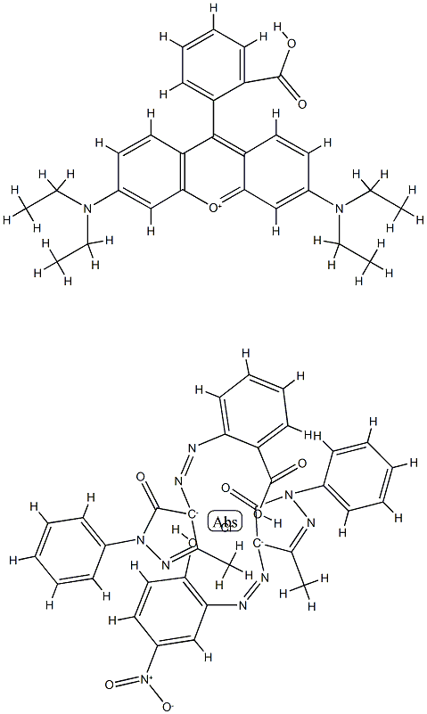 9-(2-羧基苯基)-3,6-二(二乙氨基)占吨翁结构式