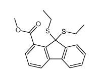 methyl 9,9-bis(ethylthio)fluorene-1-carboxylate结构式