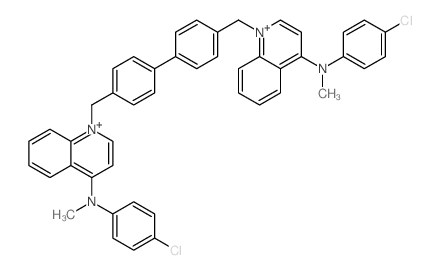 1,1'-([1,1'-biphenyl]-4,4'-diylbis(methylene))bis(4-((4-chlorophenyl)(methyl)amino)quinolin-1-ium) Structure