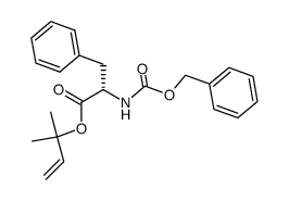 N-(benzyloxycarbonyl)phenylalanine 1,1-dimethylallyl ester结构式