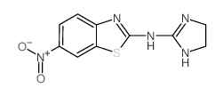 2-Benzothiazolamine, N-(4,5-dihydro-1H-imidazol-2-yl)-6-nitro- (en) Structure