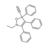 2-ethyl-3,4,5-triphenyl-2,5-dihydro-isoxazole-5-carbonitrile Structure