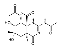 Acetamide, N-[8a-acetyl-8-(acetyloxy)-1,4,4a,5,6,7,8,8a-octahydro-6,7-dihydroxy-6-methyl-4-oxo-2-quinazolinyl]-, (4aα,6β,7β,8α,8aα) Structure