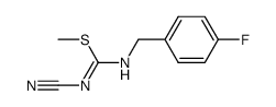 N-p-fluorobenzylamino-N'-cyano-S-methylisothiourea结构式