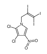 2,3-dichloro-4-nitro-1-(2,3,3-triiodoprop-2-enyl)pyrrole结构式