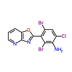 2,4-DIBROMO-6-CHLORO-3-[1,3]OXAZOLO[4,5-B]PYRIDIN-2-YLANILINE structure