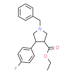 反式-1-苄基-4-(4-氟苯基)吡咯烷-3-羧酸乙酯图片
