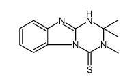 2,2,3-trimethyl-10H-[1,3,5]triazino[1,2-a]benzimidazole-4-thione结构式