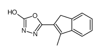 5-(3-methyl-1H-inden-2-yl)-3H-1,3,4-oxadiazol-2-one结构式