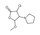 3-chloro-5-methoxy-4-pyrrolidin-1-yloxolan-2-one结构式