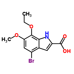 4-Bromo-7-ethoxy-6-methoxy-1H-indole-2-carboxylic acid Structure