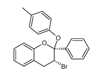 2,3-cis-3-bromo-2-p-tolyloxyflavan Structure