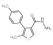 5-甲基-4-(4-甲基苯基)噻吩-3-碳酰肼结构式