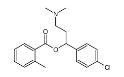 1-(4-chlorophenyl)-3-dimethylamino-propyl 2-methyl-benzoate结构式