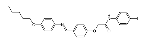N-(4-Iodo-phenyl)-2-(4-{[(E)-4-pentyloxy-phenylimino]-methyl}-phenoxy)-acetamide Structure