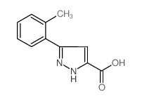 3-(2-methylphenyl)-1H-pyrazole-5-carboxylic acid structure