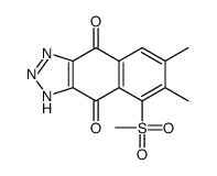 6,7-dimethyl-5-methylsulfonyl-2H-benzo[f]benzotriazole-4,9-dione结构式