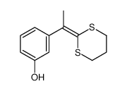 3-[1-(1,3-dithian-2-ylidene)ethyl]phenol结构式