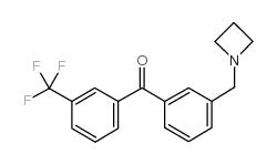 3-AZETIDINOMETHYL-3'-TRIFLUOROMETHYLBENZOPHENONE结构式