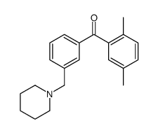 2,5-DIMETHYL-3'-PIPERIDINOMETHYL BENZOPHENONE structure