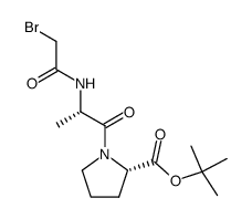 (S)-1-[(S)-2-(2-Bromo-acetylamino)-propionyl]-pyrrolidine-2-carboxylic acid tert-butyl ester Structure