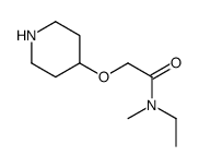N-ethyl-N-methyl-2-piperidin-4-yloxyacetamide结构式