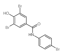 3,5-dibromo-N-(4-bromophenyl)-4-hydroxy-benzamide Structure