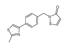 2-[[4-(2-methyl-1,3-thiazol-4-yl)phenyl]methyl]-1,2-thiazol-3-one结构式