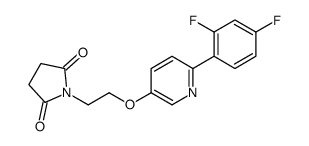 1-[2-[6-(2,4-difluorophenyl)pyridin-3-yl]oxyethyl]pyrrolidine-2,5-dione结构式